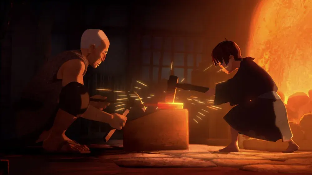 Blue Eye Samurai smithing