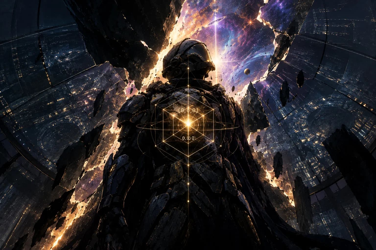 Knight breaching the Sky (AI-generated)